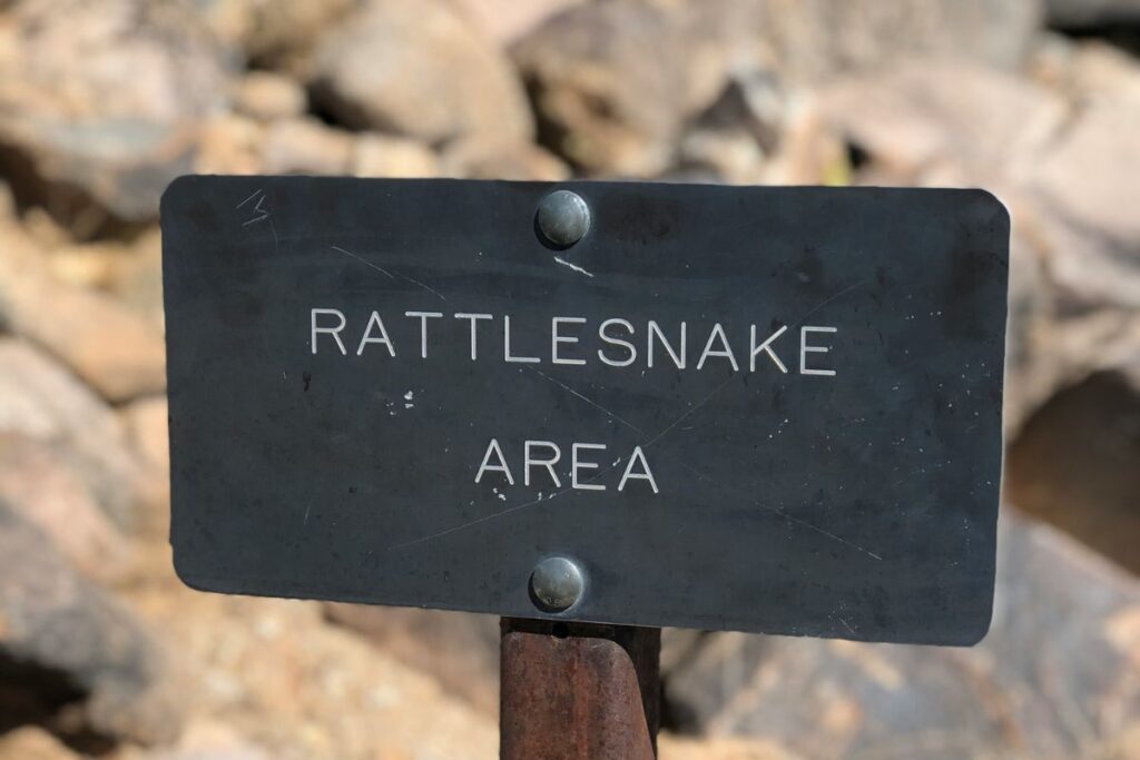 rattlesnake restricted area arizona warning signboard